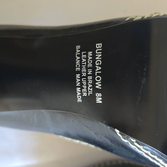 Carlos Santana Shoes Black Leather Peep Toe Platform 4”High Heels, NEW, Sz 8M - Picture 7 of 7